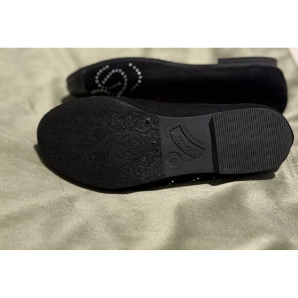 Kenneth Cole Reaction Girls 3 Metallic Silver Mary Jane Flats Rhinestones EUC - Picture 5 of 8